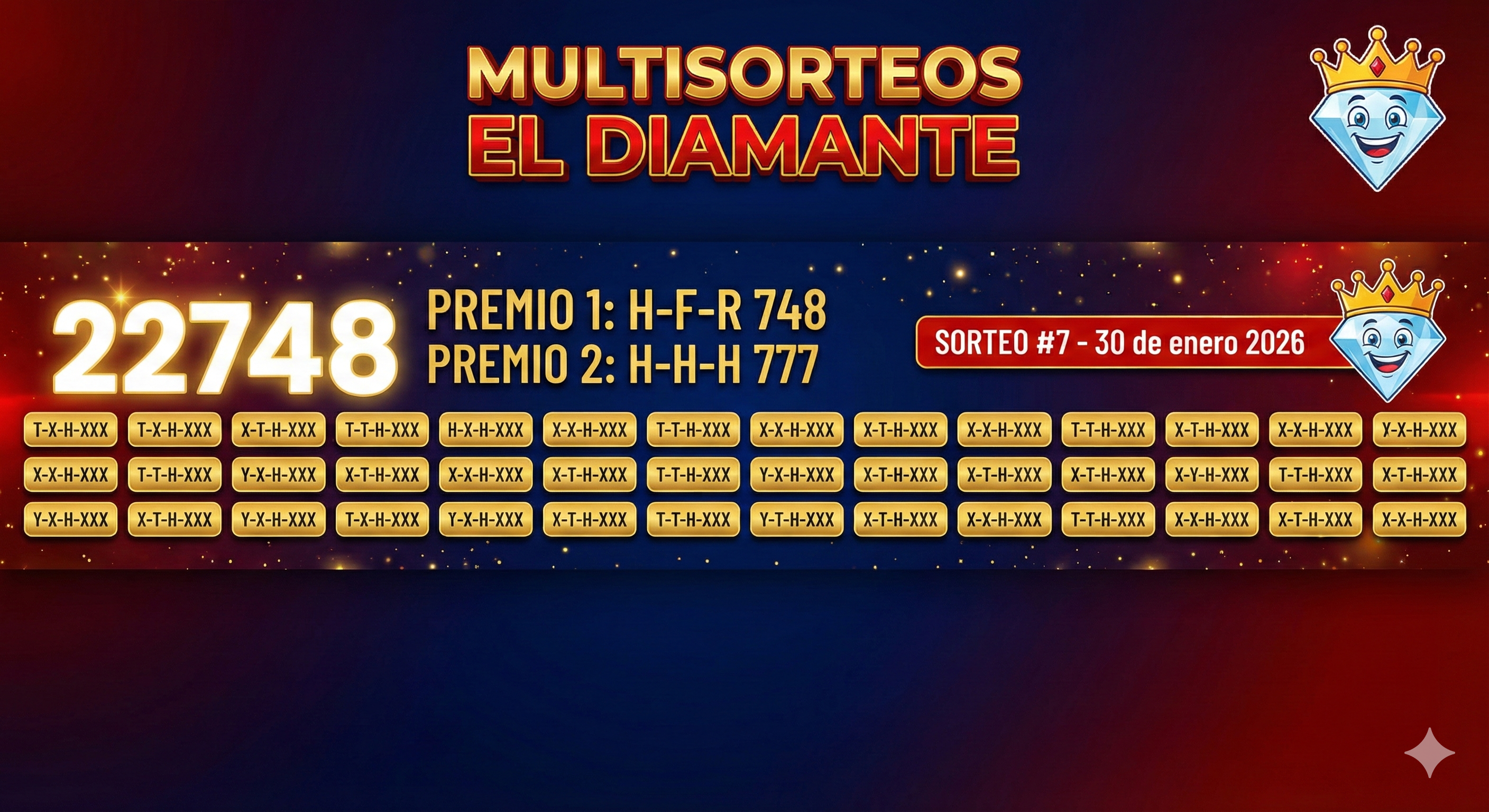 ¡¡GANA GRANDES PREMIOS CON EL MULTISORTEO EL DIAMANTE!! ¡¡TU OPORTUNIDAD DE ORO TE ESTÁ ESPERANDO!!